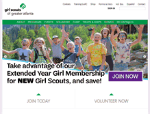 Tablet Screenshot of girlscoutsatl.org